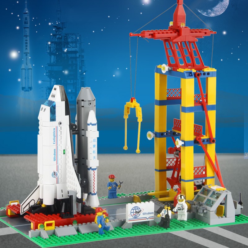 启蒙太空系列航天发射基地 儿童飞机模型拼
